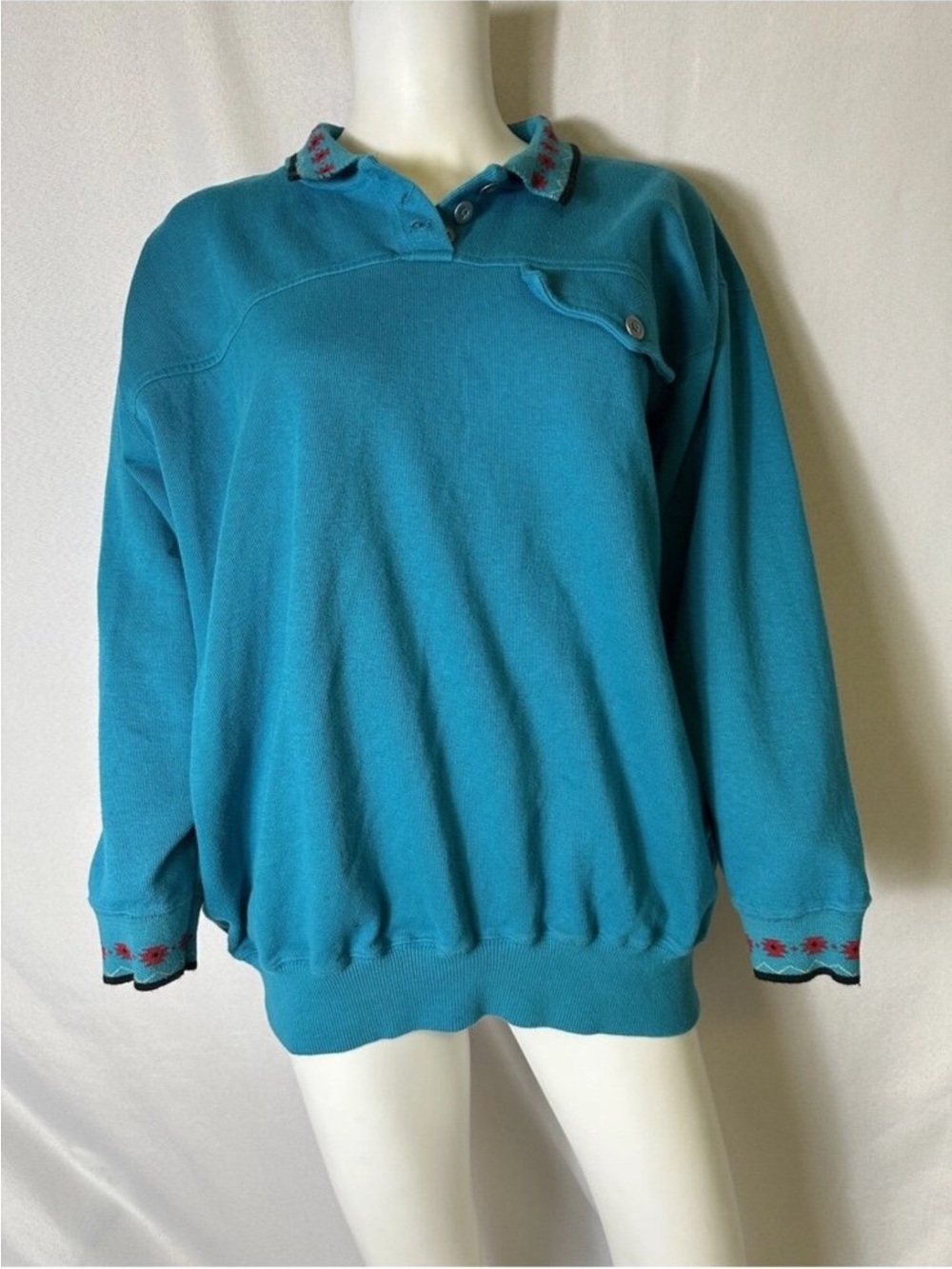 Vintage Elisabeth Liz Claiborne Inc Size 2 Sweater Turquoise